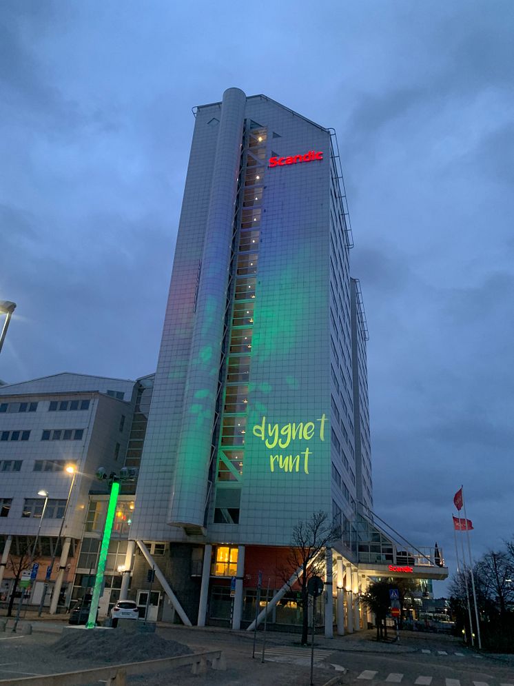 Värtahamnens ljusinstallation