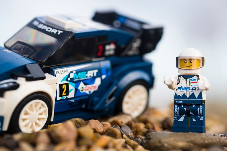 M-Sport Ford Fiesta WRC rallybil i lego-størrelse