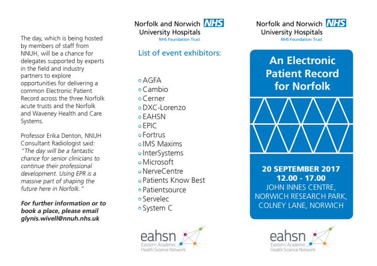 Fortrus are exhibiting at the one day EPR event at NNUH on the 20th September 