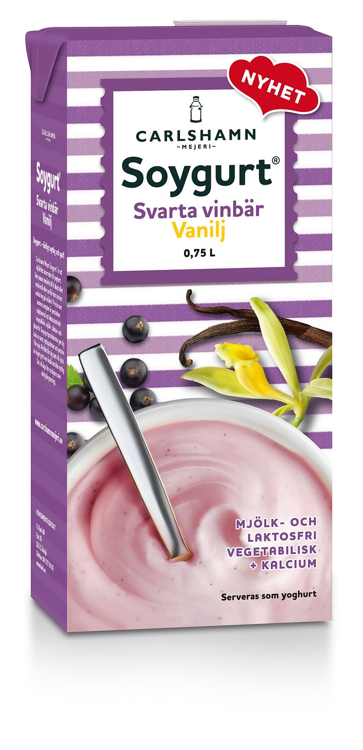 Soygurt Svarta vinbär / Vanilj