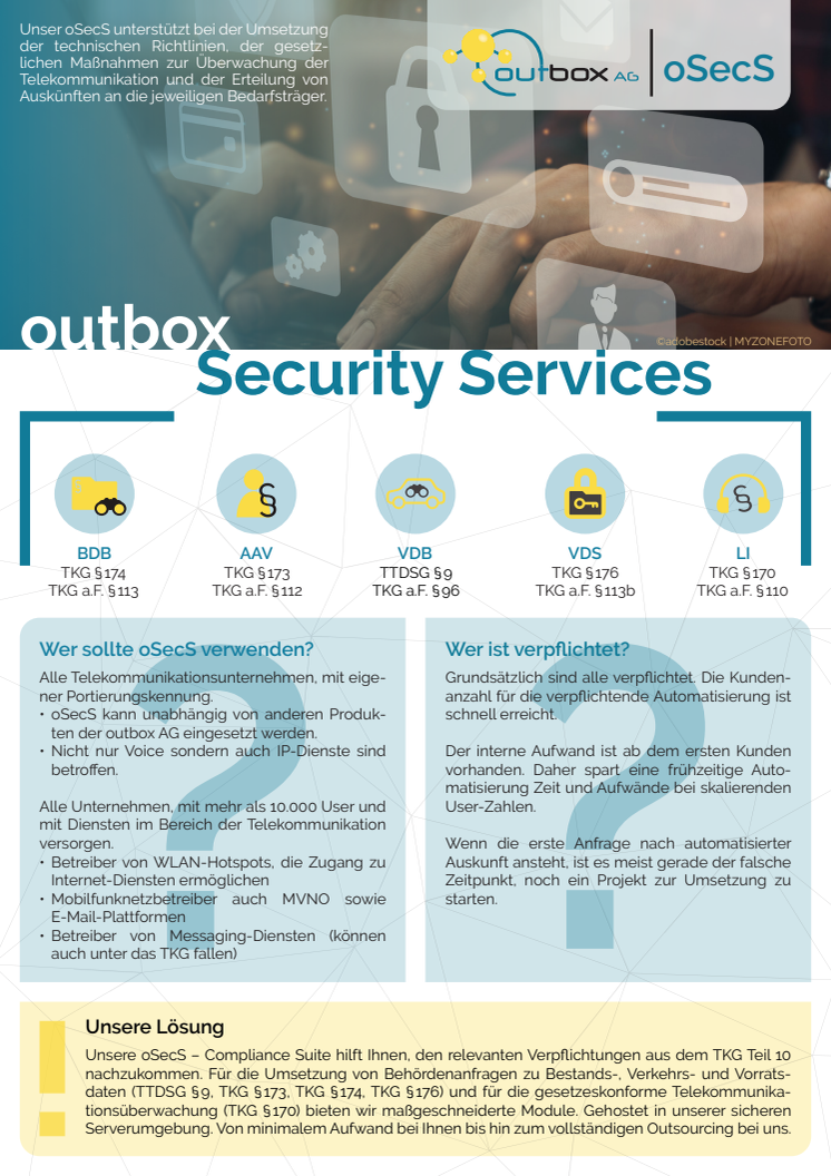 outbox AG - Produktflyer - outbox Security Services