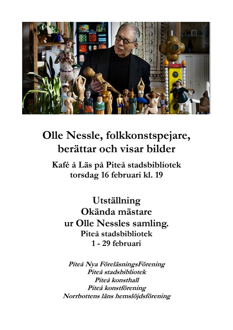 Folkkonst på Piteå Stadsbibliotek