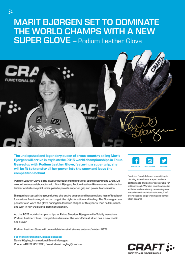 Marit Bjørgen set to dominate the world champs with a new super glove