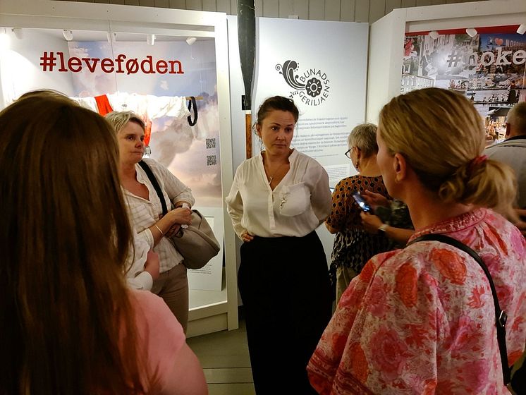 Anja Cecilie Solvik i den nye utstillingen.