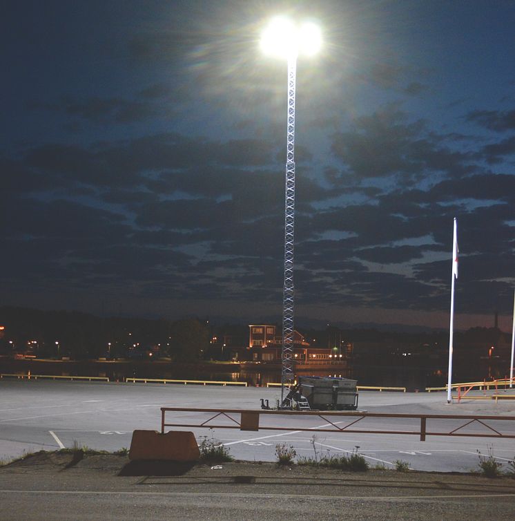Smålandshamnar Oskarshamn - Först i Sverige med Titan LED mastbelysning