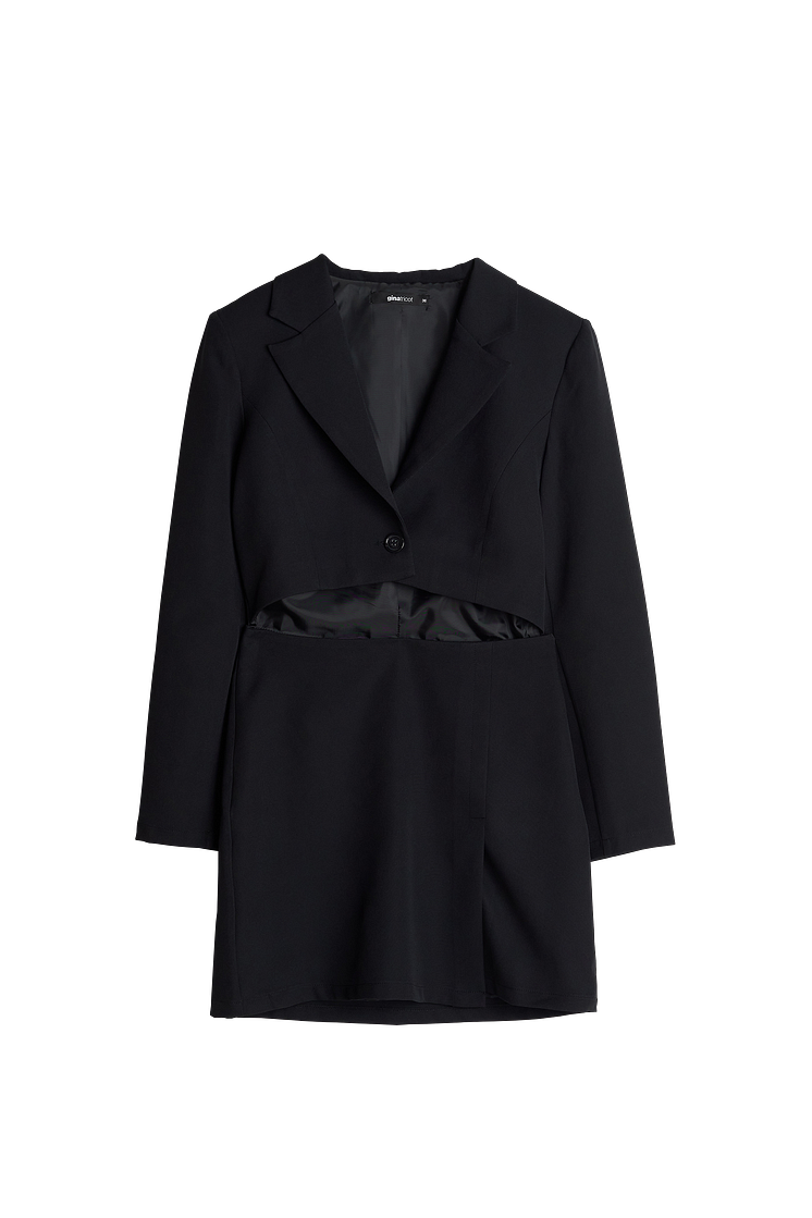 rino blazer dress - black