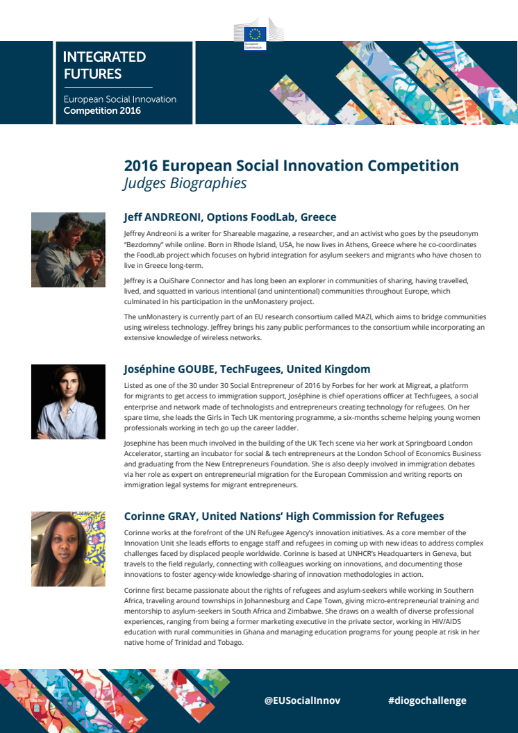 Juryn för sociala innovationer i EU 2016