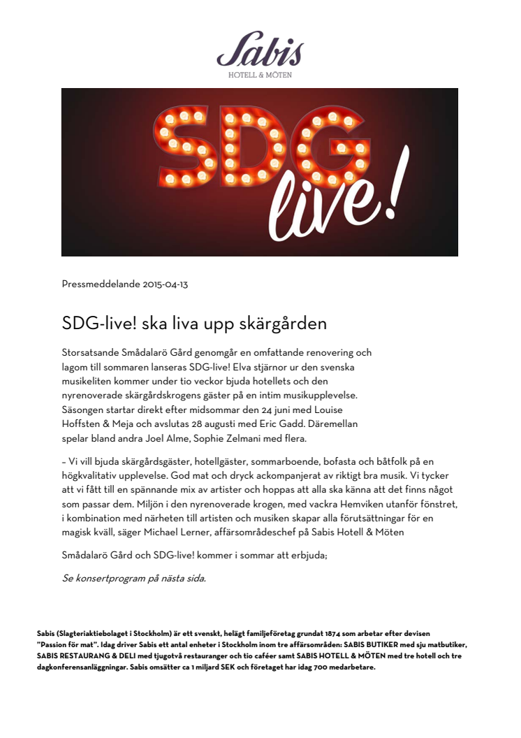 SDG-live! ska liva upp skärgården