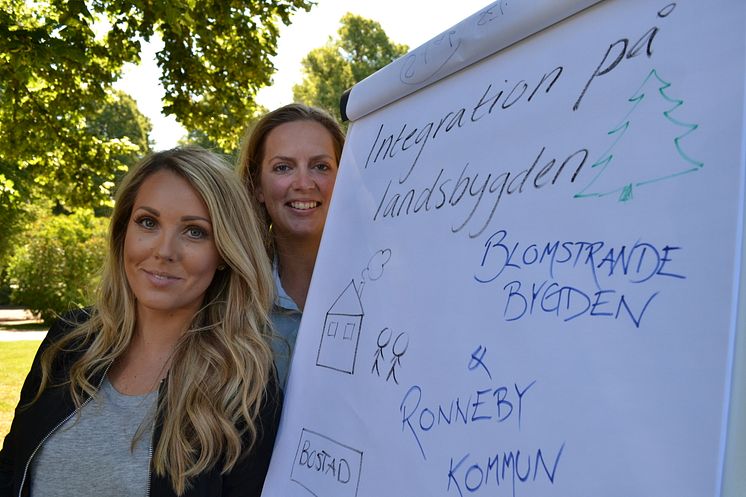 Rebecka Jirle och Anna Eriksson, projektansvariga för Integration på landsbygden
