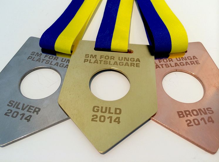 Medaljer "SM för unga plåtslagare 2014"