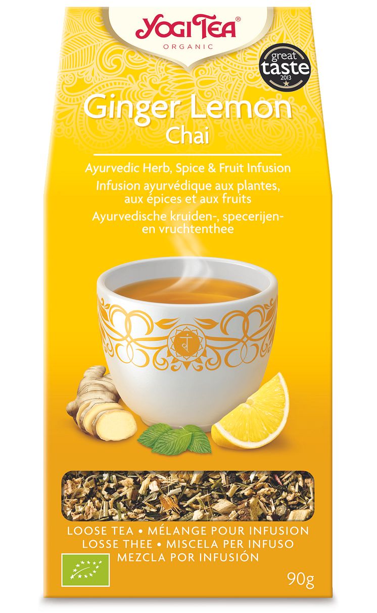 Yogi Tea Ginger Lemon chai løsvekt økologisk 90 g