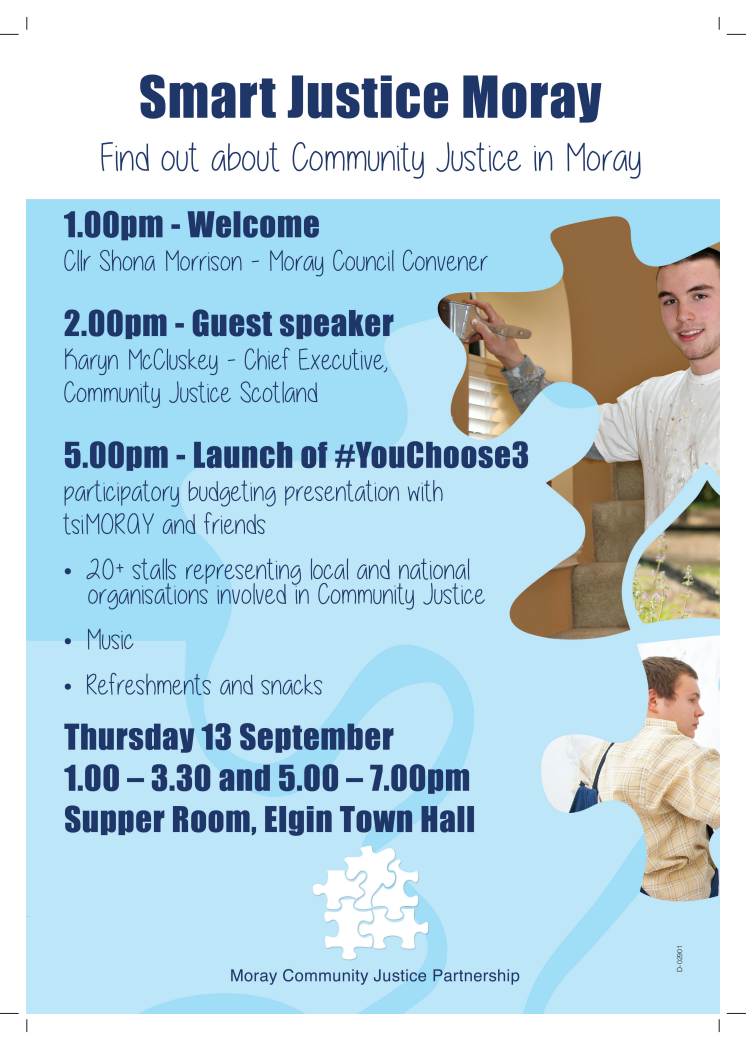 poster for Community Justice event