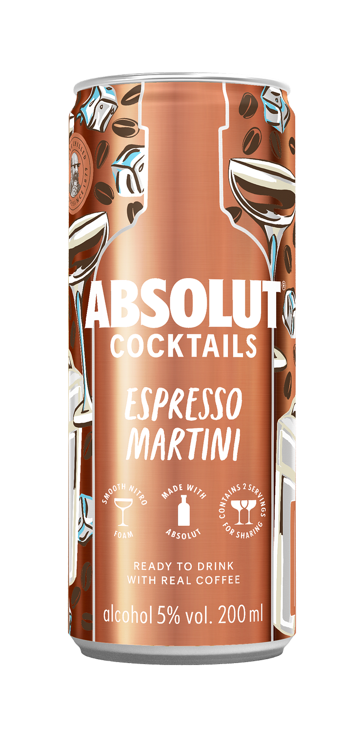 Absolut Cocktails Espresso Martini 20cl can