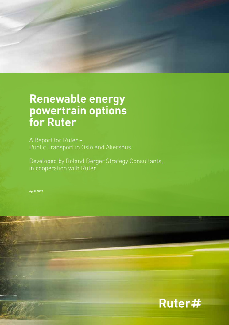 Renewable energy powertrain options for Ruter 