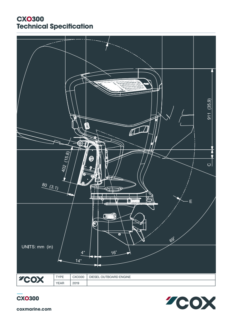 Cox Powertrain CXO300 Tech Spec - October 2019