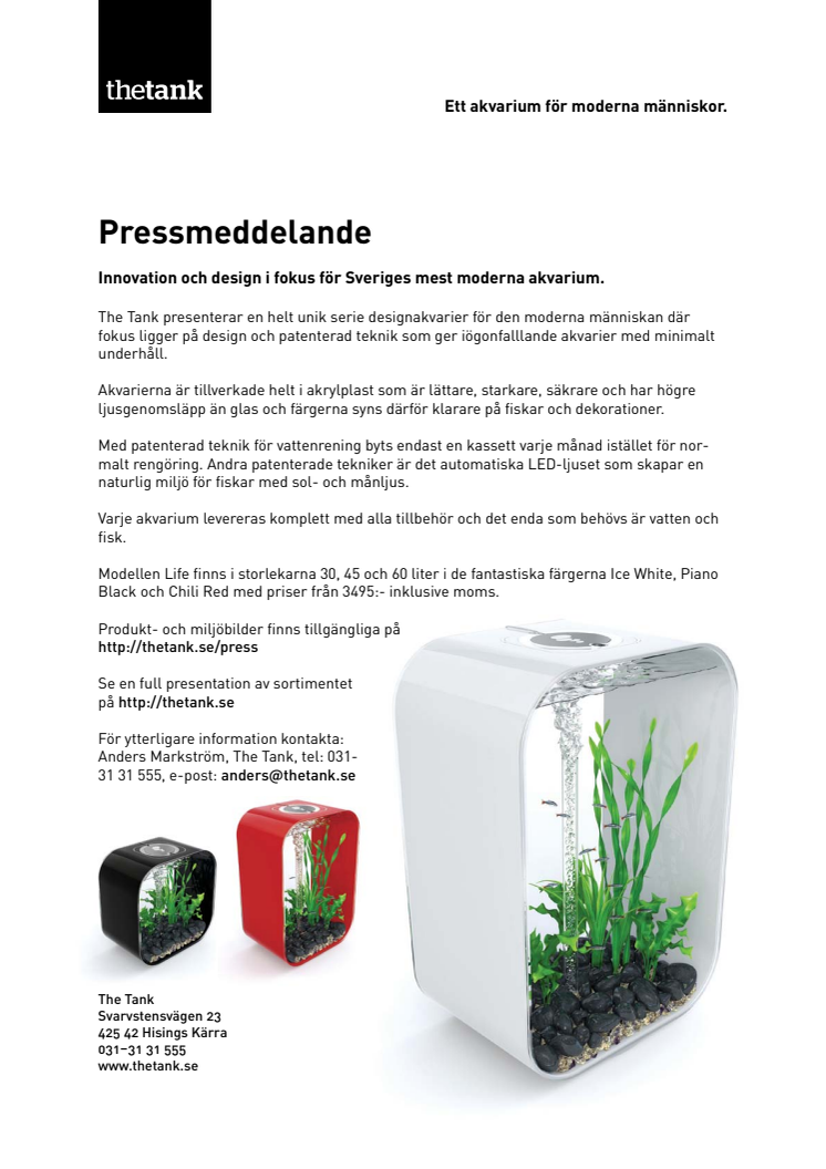 Innovation och design i fokus för Sveriges mest moderna akvarium.