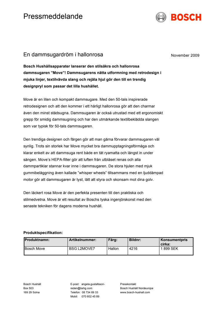 En dammsugardröm i hallonrosa