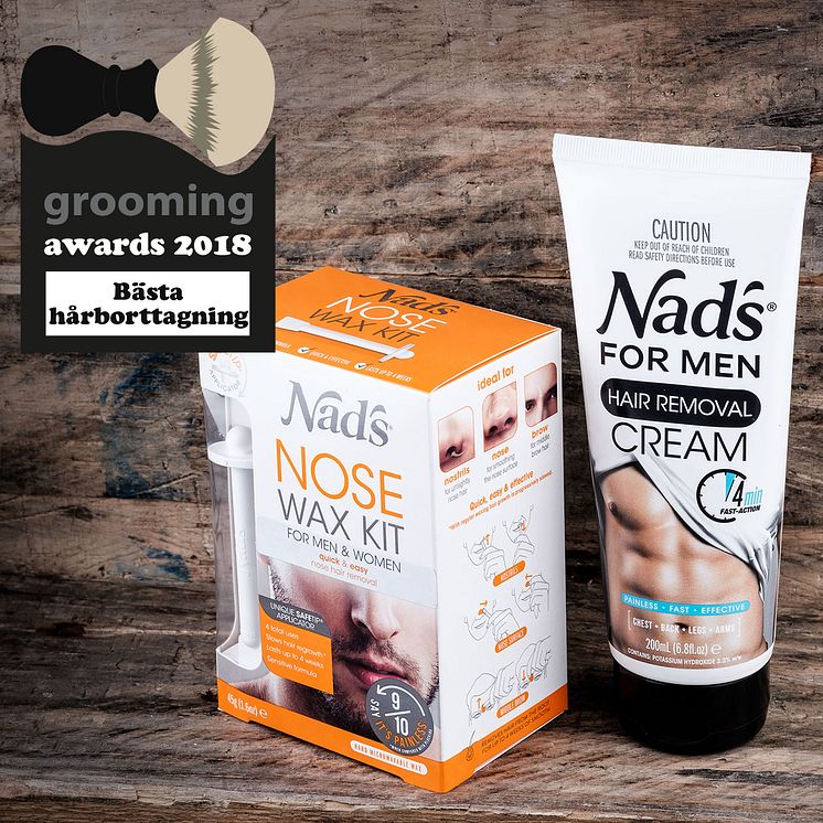 Grooming Awards 2018 - Bästa hårborttagning - Nad's for men