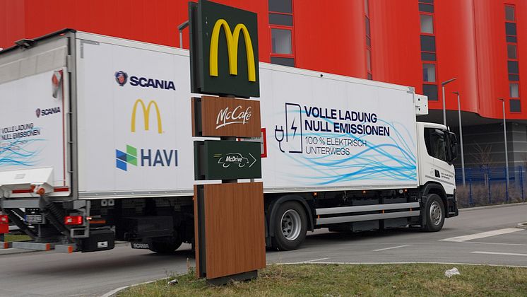 Der Scania 25 P E-Lkw im 14-Tage-Alltagstest bei HAVI Österreich.