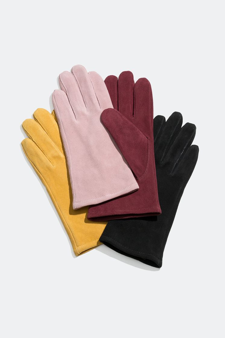 Suede gloves