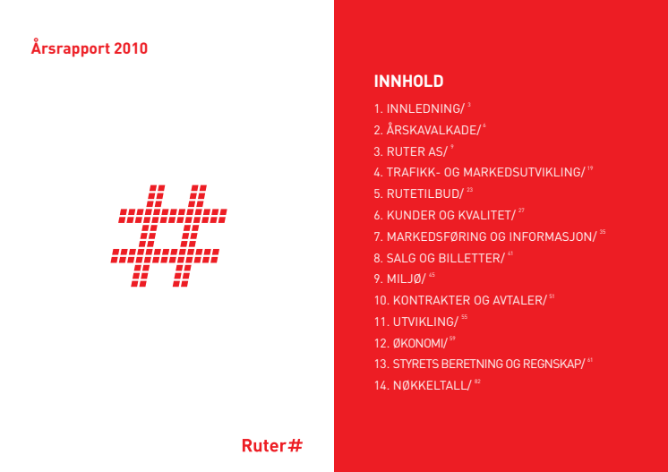 Ruters årsrapport for 2010