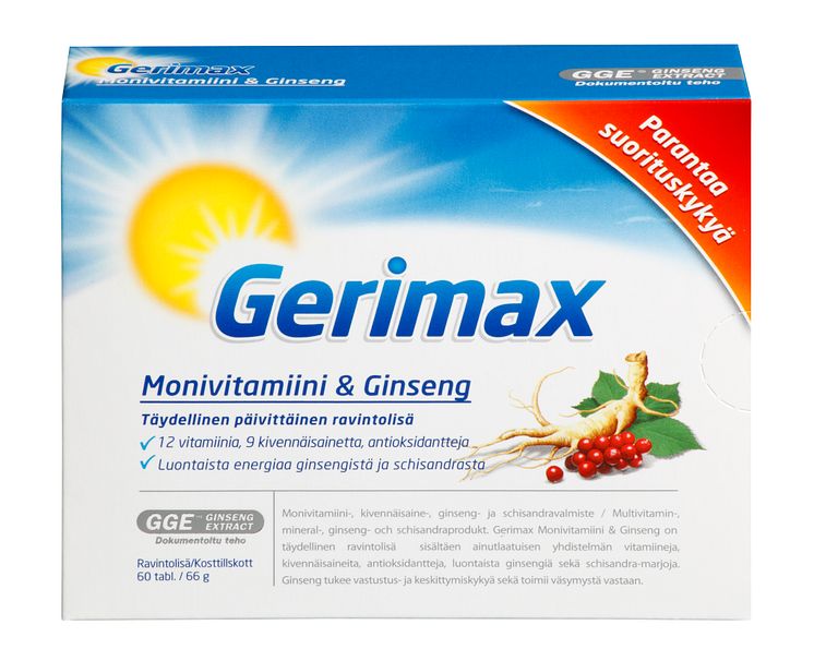 Gerimax Monivitamiini ja Ginseng