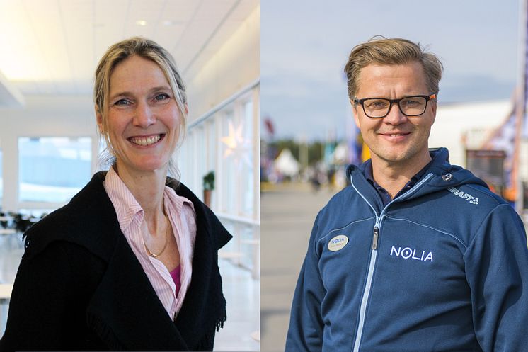 Lotta Frenssen, vd Elmia AB och Jonas Dahlberg, vd Nolia AB