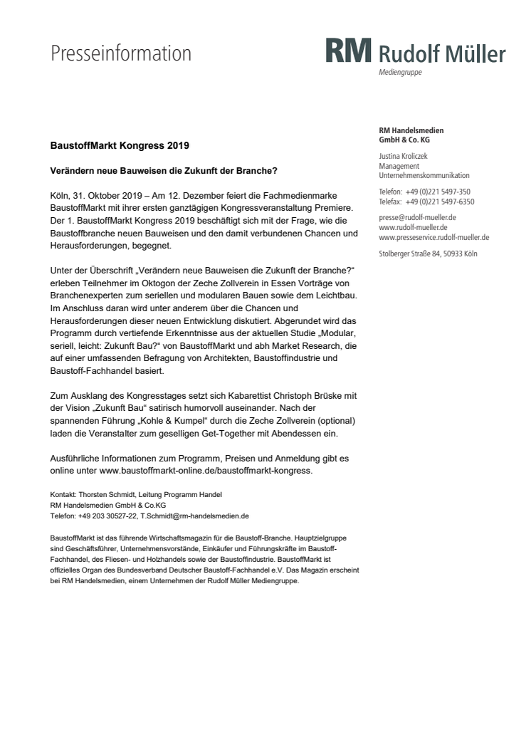 BaustoffMarkt Kongress 2019