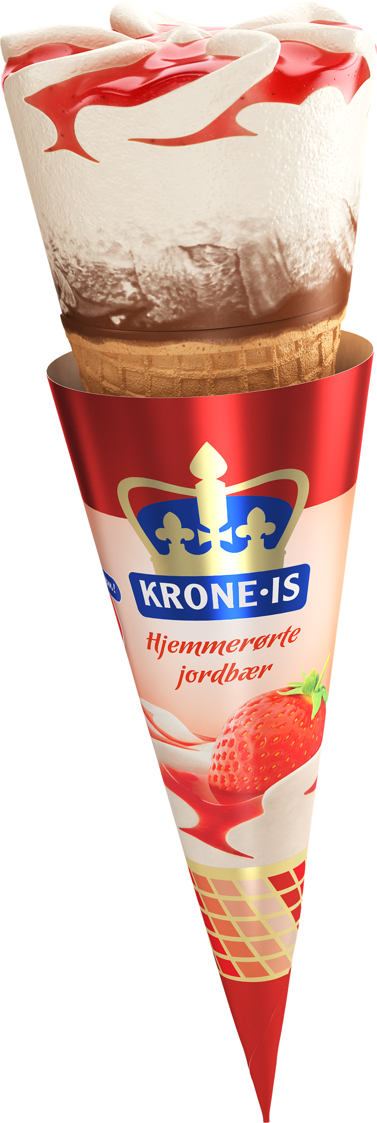 Krone-is Jordbær