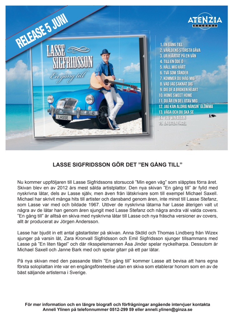 LASSE SIGFRIDSSON GÖR DET ”EN GÅNG TILL”