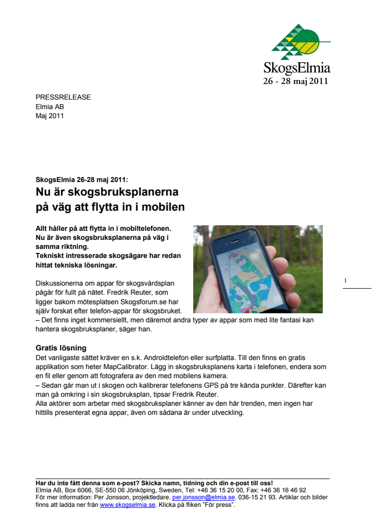 Nu är skogsbruksplanerna på väg att flytta in i mobilen