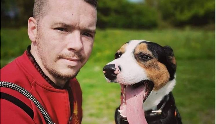 Mark Docksey with dog widescreen