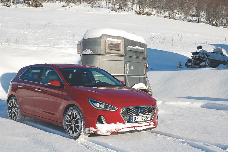 Nye Hyundai i30 på fjellet