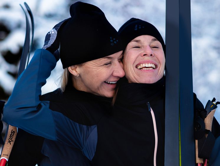 Kristin Kaspersen och Magdalena Forsberg ska åka Vasaloppet 2020 Foto Sofia Kallner