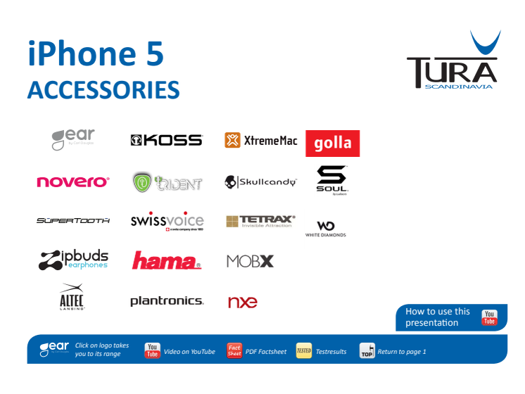 Tura Scandinavias sortiment av iPhone 5 tillbehör 120913