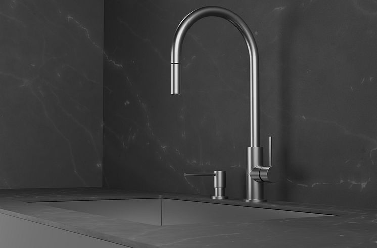 Primy Köksblandare Steel Accent 30100 & Primy Tvålpump Steel Clean Dispenser 35000 -2