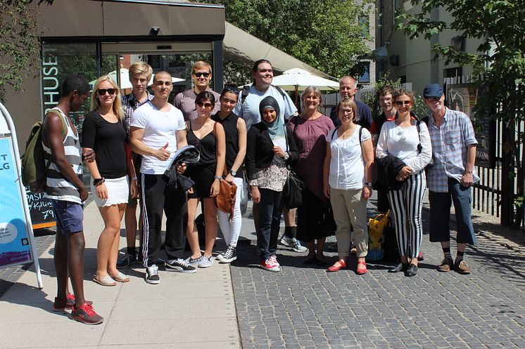 Ungdomar och personal i Ung Öresund 2020 på besök i Köpenhamn.