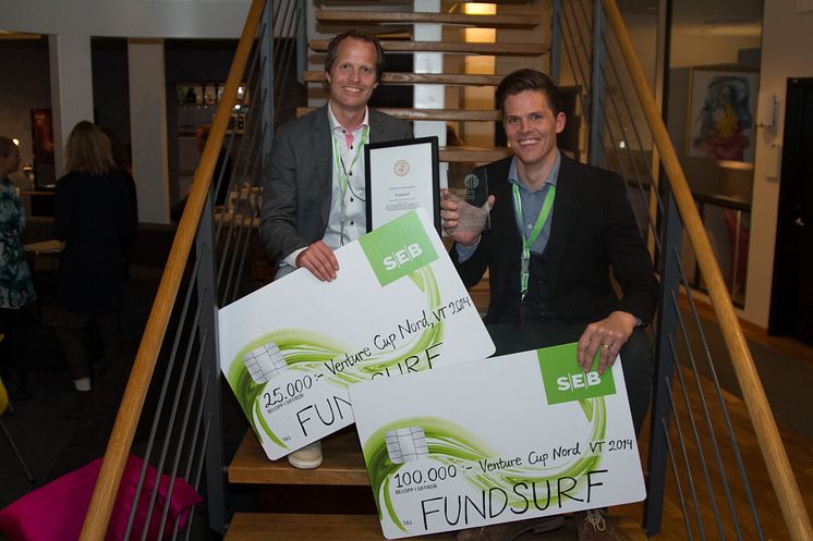 Fundsurf, vinnare i Kategorin: Webb, Mjukvara & Media samt totalvinnare