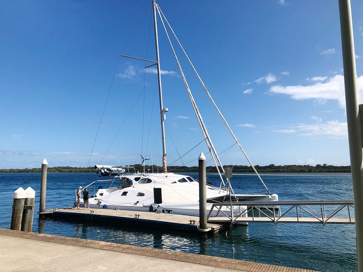 Hi-res image - YANMAR - Sailing catamaran X-IT back in the water following the twin Dtorque installation