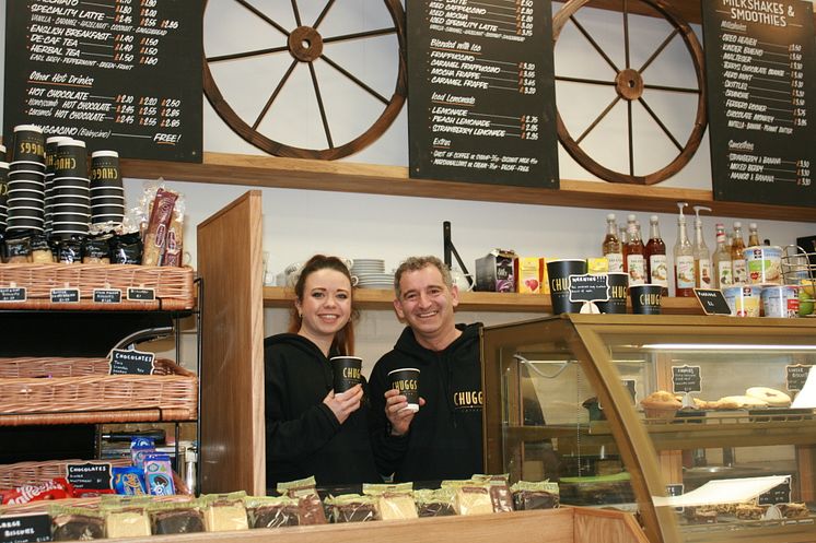 Owner David Sampson is delighted with the refurbishment of Potters Bar station coffee shop Chuggs