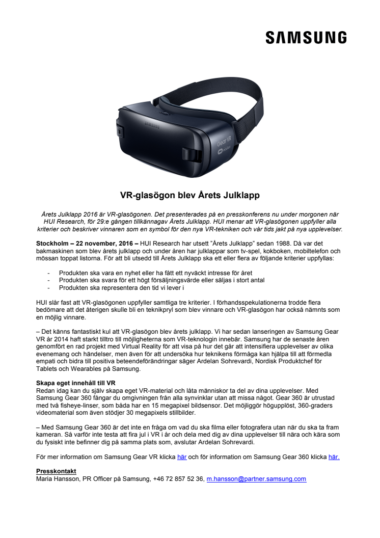 VR-glasögon blev Årets Julklapp