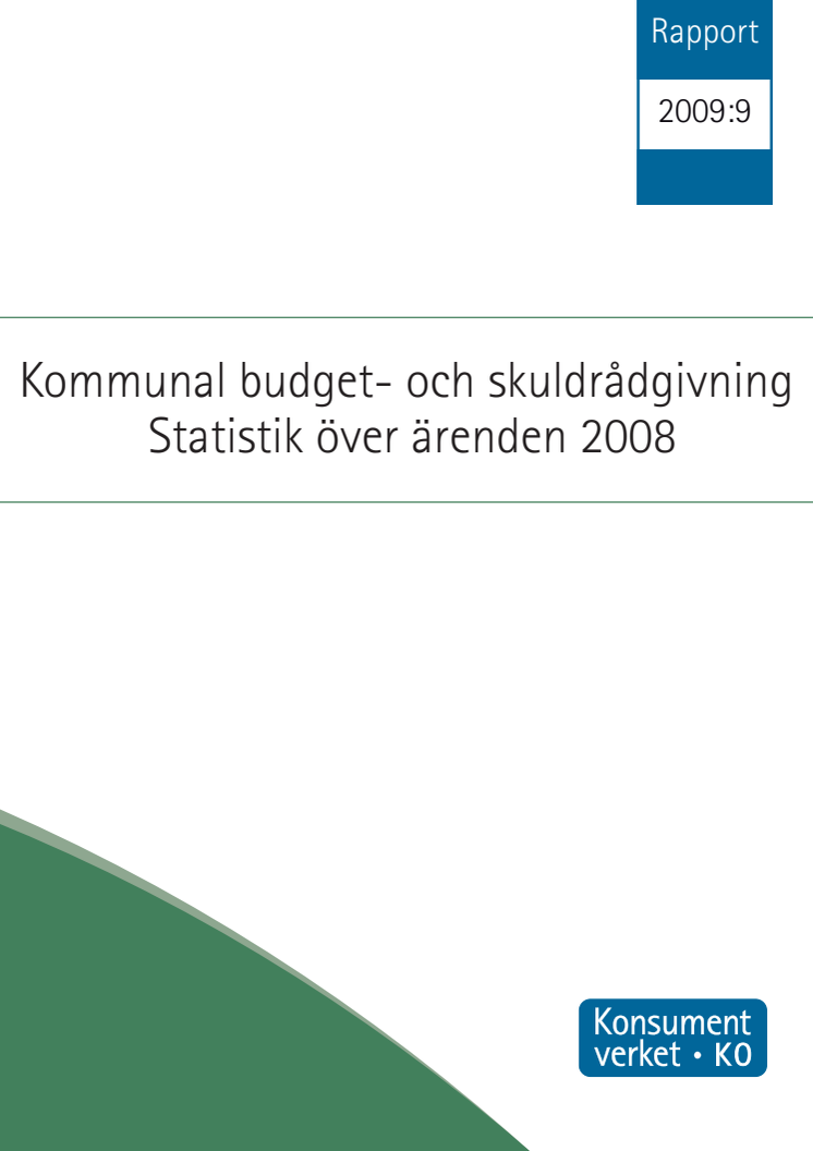 Kommunal budget- och skuldrådgivning - statistik över ärenden 2008