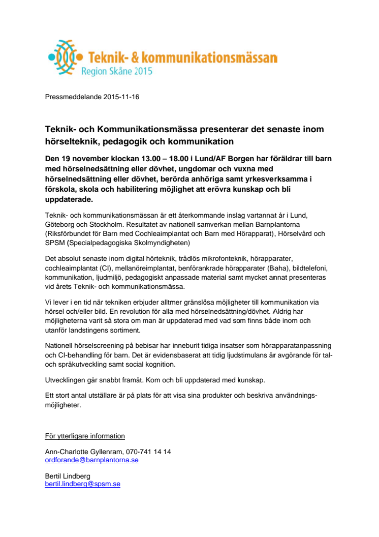 Teknik- och kommunikationsmässan presenterar det senaste inom hörselteknik, pedagogik och kommunikation