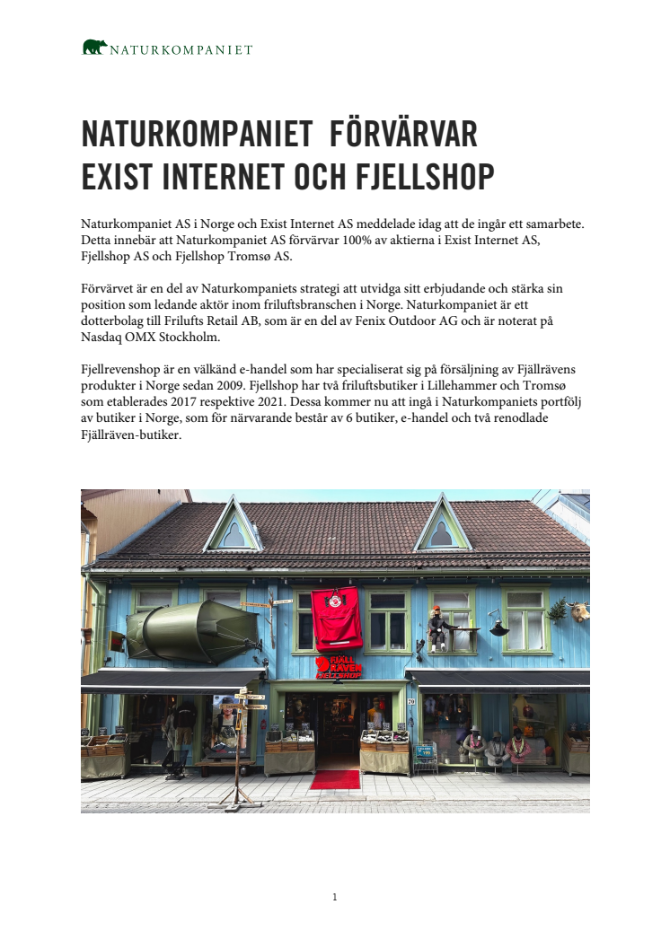 PM_Naturkompaniet AS förvärvar Exist Internet AS och Fjellshop AS_svensk-copy.pdf