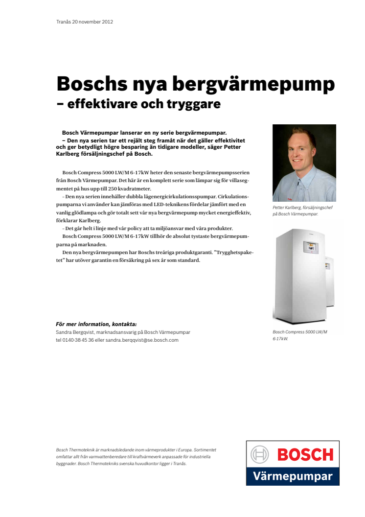Boschs nya bergvärmepump – effektivare och tryggare