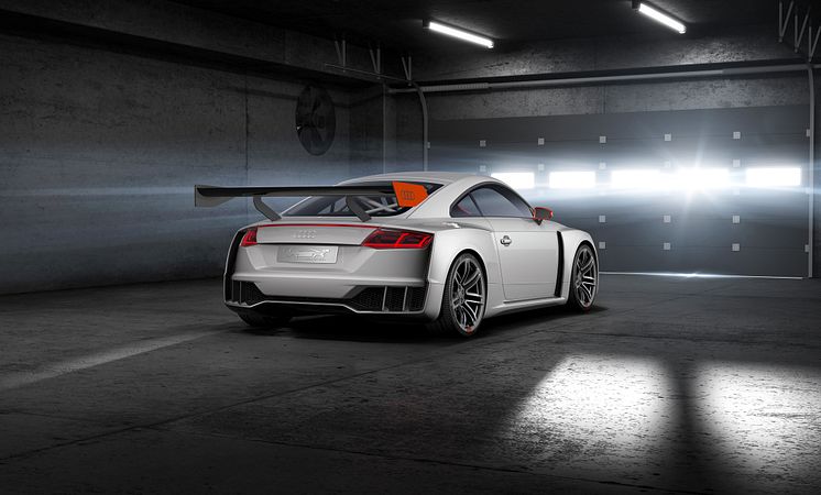 Audi TT clubsport turbo silver grey rear right side indoor