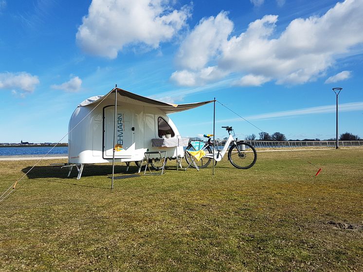 Fahrrad-Camper auf Fehmarn