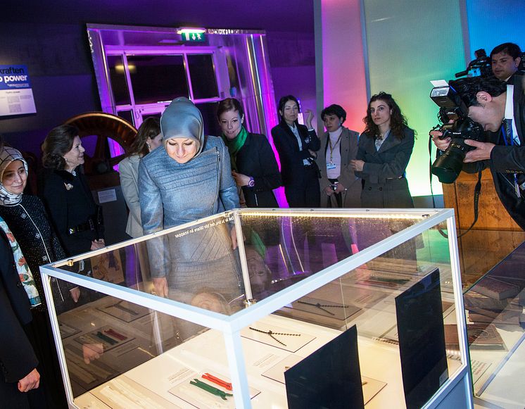 Turkiska presidentfrun Mrs Gül på Tekniska museet