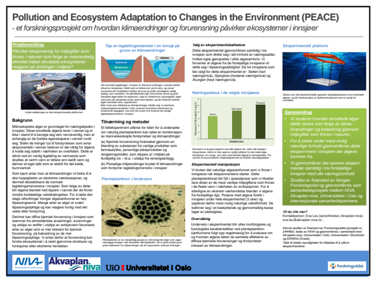 Pollution and Ecosystem Adaptation to Changes in the Environment (PEACE)