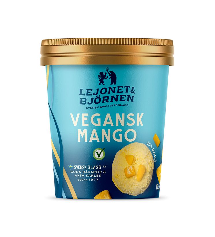 Vegansk Mango glass Lejonet&Björnen